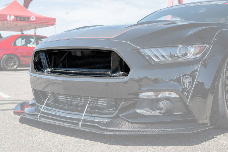 DarwinPRO 2015-2017 Ford Mustang TRU Style Carbon Fiber Front Bumper Up-Grille