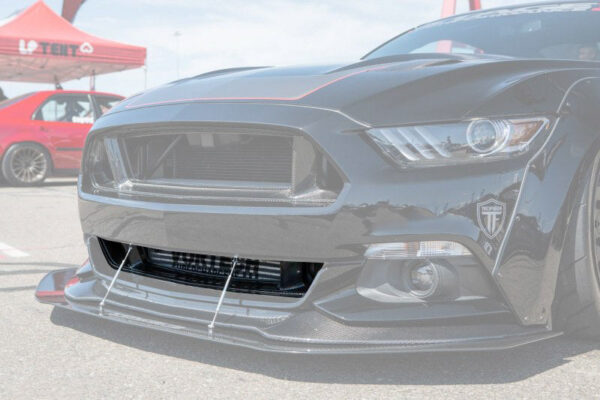 DarwinPRO 2015-2017 Ford Mustang TRU Style Carbon Fiber Front Bumper Down-Grille