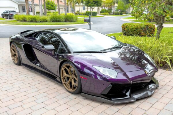 DarwinPRO 2011-2016 Lamborghini Aventador LP700 Carbon Fiber Front Lip Carbonado (DC Style) Fits Coupe, Roadster