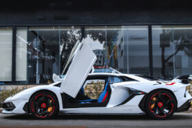 DarwinPRO 2011-2021 Lamborghini Aventador LP700 LP740 LP750 SVJ Coupe & Roadster SVJ Style Part Dry Carbon Fiber Side Skirts - image 1