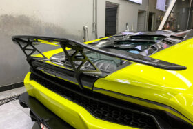 DarwinPRO 2015-2025 Lamborghini Huracan LP610 & LP580 & EVO & Tecnica DC Style Carbon Fiber Trunk Spoiler with Base - image 1