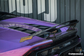 DarwinPRO 2015-2025 Lamborghini Huracan LP610 & LP580 & EVO & Tecnica MD Style Carbon Fiber Trunk Spoiler Wing with Base - image 6
