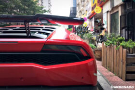 DarwinPRO 2015-2020 Lamborghini Huracan LP610 LP580 RZS Style Carbon Fiber Trunk Spoiler - image 2