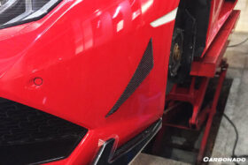DarwinPRO 2015-2020 Lamborghini Huracan LP610 RZS Style Front Bumper Carbon Fiber Canard - image 4