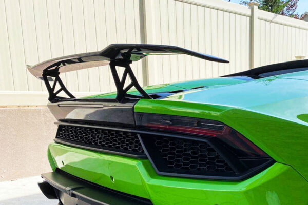 DarwinPRO 2015-2025 Lamborghini Huracan Carbon Fiber Trunk Spoiler Wing with Base Carbonado (VRS) Fits LP610, LP580, EVO, Tecnica