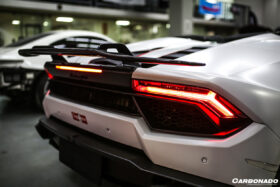 DarwinPRO 2015-2025 Lamborghini Huracan LP610 & LP580 & EVO & Tecnica VRS-II Style Carbon Fiber Trunk Spoiler Wing with Base - image 10