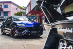 DarwinPRO 2018-2022 Lamborghini URUS TC Style Dry Carbon Fiber Front Lip Both UP and Down - image 9