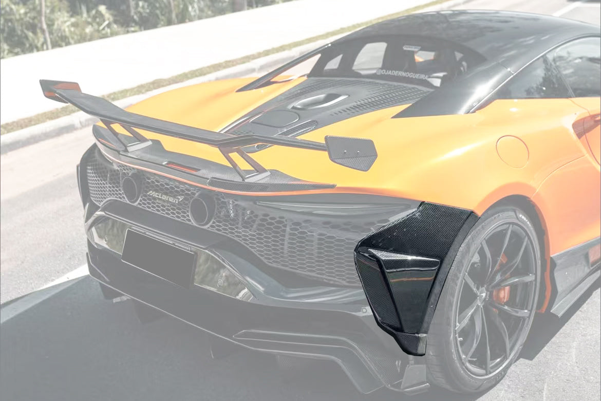 DarwinPRO 2023-UP McLaren Artura Coupe | Spider AM Style Autoclave Carbon Fiber Rear Bumper Side Panels - FF Performance
