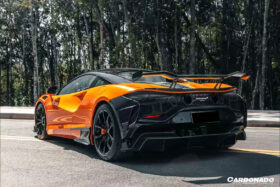 DarwinPro Aerodynamics DarwinPRO Artura Coupe Spider AM Style Autoclave Carbon Fiber Rear Bumper Side Panels for McLaren