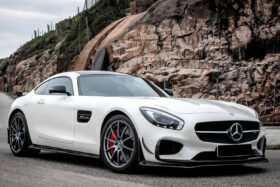 DarwinPRO 2015-2017 Mercedes Benz AMG GT GTS RS Style Carbon Fiber Front Canards - image 4
