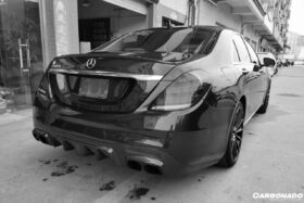 DarwinPRO 2017-2020 Mercedes Benz S63 W222 Sedan BRS Style Rear Diffuser with LED Light and Exhaust Tips - image 6