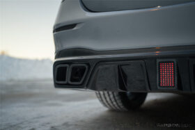 DarwinPRO 2021-UP Mercedes Benz S Class W223 4Matic Sedan MSY Style Rear Lip with LED Light And Exhaust tips - image 4