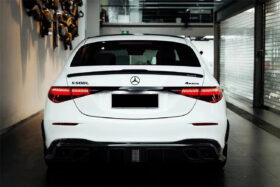 DarwinPRO 2021-UP Mercedes Benz S Class W223 4Matic Sedan MSY Style Rear Lip with LED Light And Exhaust tips - image 5