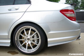 DarwinPRO 2012-2014 Mercedes Benz W204 C63 AMG RZS Style Carbon Fiber Rear Bumper Caps - image 8
