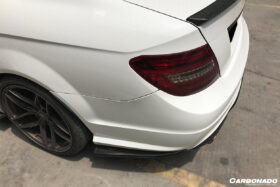 DarwinPRO 2012-2014 Mercedes Benz W204 C63 AMG RZS Style Carbon Fiber Rear Bumper Caps - image 3