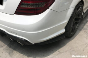DarwinPRO 2012-2014 Mercedes Benz W204 C63 AMG RZS Style Carbon Fiber Rear Bumper Caps - image 4