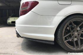 DarwinPRO 2012-2014 Mercedes Benz W204 C63 AMG RZS Style Carbon Fiber Rear Bumper Caps - image 5
