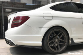 DarwinPRO 2012-2014 Mercedes Benz W204 C63 AMG RZS Style Carbon Fiber Rear Bumper Caps - image 6
