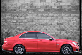 DarwinPRO 2008-2014 Mercedes Benz W204 C63 AMG RZ Style Carbon Fiber Side Skirts - image 1