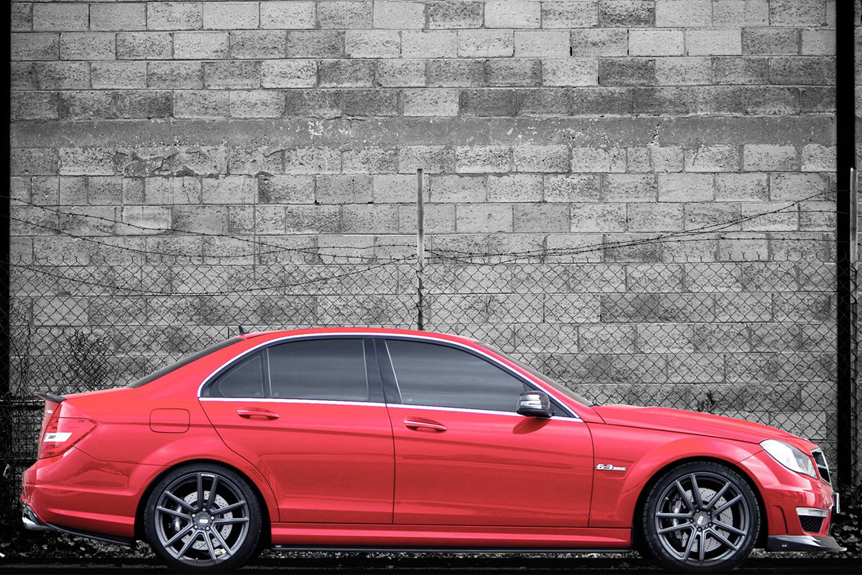 DarwinPRO 2008-2014 Mercedes Benz W204 C63 AMG RZ Style Carbon Fiber Side Skirts
