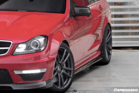 DarwinPRO 2008-2014 Mercedes Benz W204 C63 AMG RZ Style Carbon Fiber Side Skirts - image 3