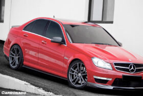 DarwinPRO 2008-2014 Mercedes Benz W204 C63 AMG RZ Style Carbon Fiber Side Skirts - image 5
