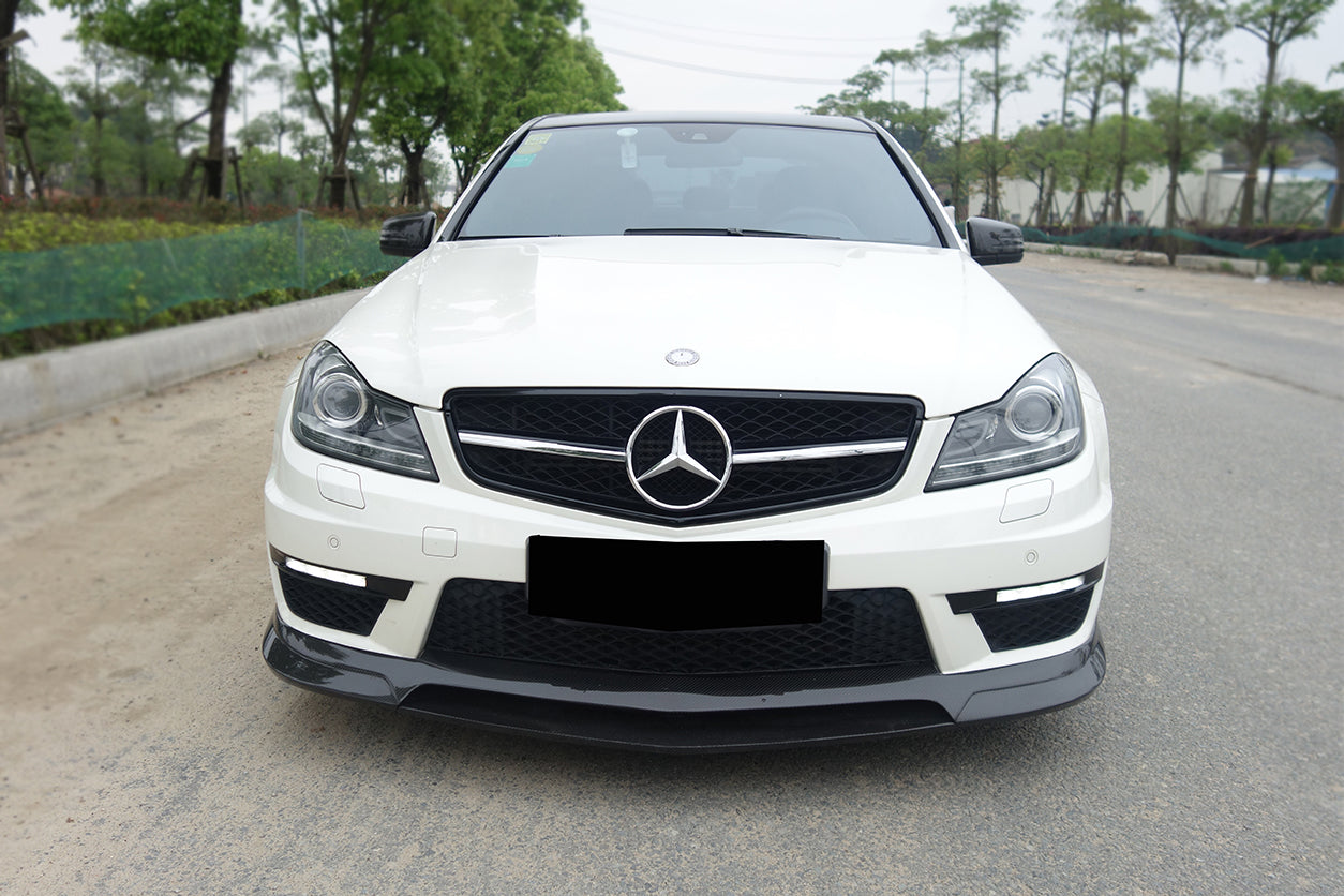 DarwinPRO 2012-2014 Mercedes Benz W204 C63 AMG RZ Style Carbon Fiber Front Lip