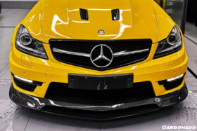 DarwinPRO 2012-2014 Mercedes Benz W204 C63 AMG RZ Style Carbon Fiber Front Lip - image 8