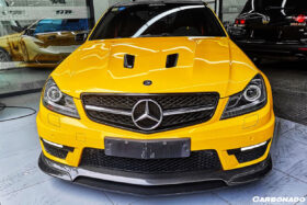 DarwinPRO 2012-2014 Mercedes Benz W204 C63 AMG RZ Style Carbon Fiber Front Lip - image 10