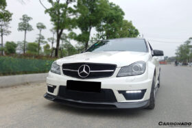 DarwinPRO 2012-2014 Mercedes Benz W204 C63 AMG RZ Style Carbon Fiber Front Lip - image 6