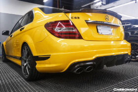 DarwinPRO 2012-2014 Mercedes Benz W204 C63 AMG RZ Style Carbon Fiber Rear Lip - image 10