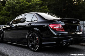 DarwinPRO 2012-2014 Mercedes Benz W204 C63 AMG RZ Style Carbon Fiber Rear Lip - image 7
