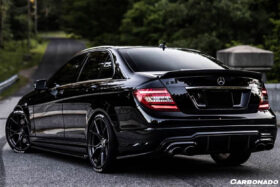 DarwinPRO 2012-2014 Mercedes Benz W204 C63 AMG RZ Style Carbon Fiber Rear Lip - image 8