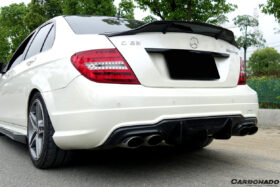 DarwinPRO 2012-2014 Mercedes Benz W204 C63 AMG Sedan VS Style Carbon Fiber Rear Lip - image 5