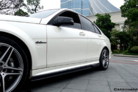 DarwinPRO 2008-2014 Mercedes Benz W204 C63 AMG Sedan VS Style Carbon Fiber Side Skirts - image 3