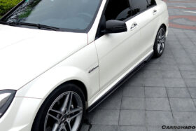 DarwinPRO 2008-2014 Mercedes Benz W204 C63 AMG Sedan VS Style Carbon Fiber Side Skirts - image 4
