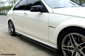 DarwinPRO 2008-2014 Mercedes Benz W204 C63 AMG Sedan VS Style Carbon Fiber Side Skirts - image 6
