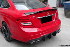 DarwinPRO Mercedes Benz W204 C Class  C63 AMG Coupe RT Style Carbon Fiber Trunk Spoiler - image 9