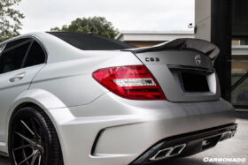 DarwinPRO 2008-2014 Mercedes Benz W204 C Class C63 AMG Sedan RT Style Carbon Fiber Trunk Spoiler - image 2
