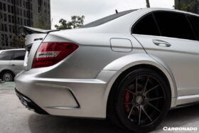 DarwinPRO 2008-2014 Mercedes Benz W204 C Class C63 AMG Sedan RT Style Carbon Fiber Trunk Spoiler - image 5