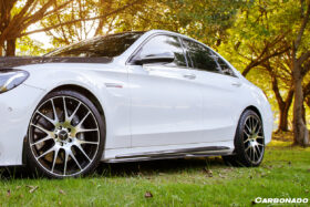 DarwinPRO 2015-2021 Mercedes Benz C-Class W205 Sedan Side Skirts - Carbonado (PS) - image 2