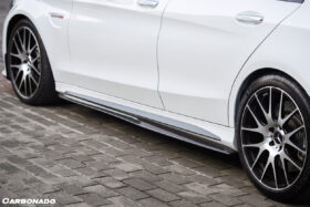 DarwinPRO 2015-2021 Mercedes Benz C-Class W205 Sedan Side Skirts - Carbonado (PS) - image 7
