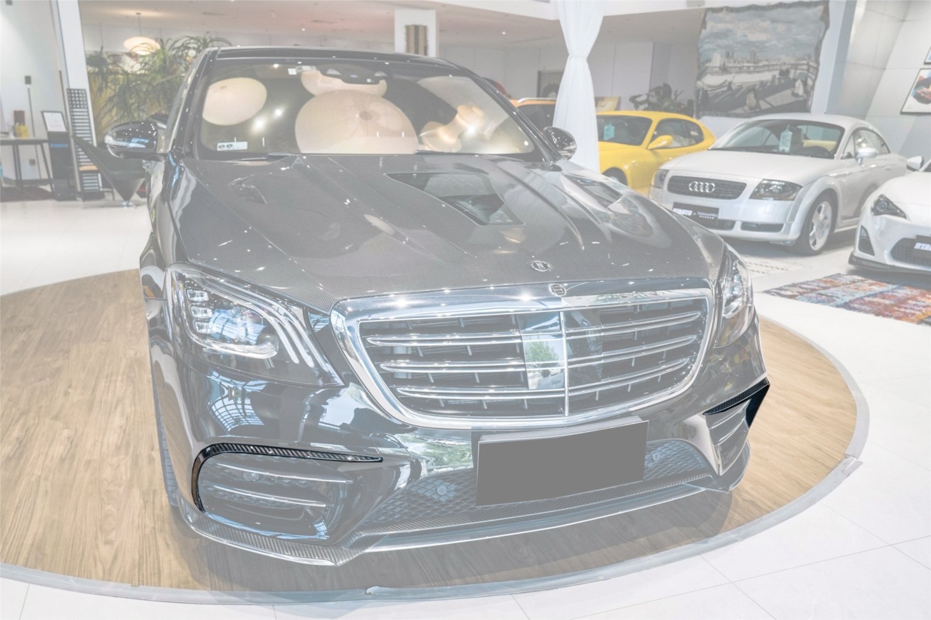 DarwinPRO Carbonado 2018-2020 Mercedes Benz W222 Facelift Sedan IA Style Front Bumper Canards | Fits S450, S560 AMG Line
