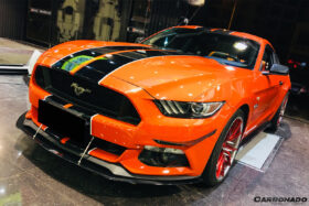 DarwinPRO 2015-2017 Ford Mustang AR Style Carbon Fiber Front Lip Underboard - image 2
