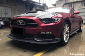 DarwinPRO 2015-2017 Ford Mustang HY Style Carbon Fiber Front Lip 2PCS - image 3