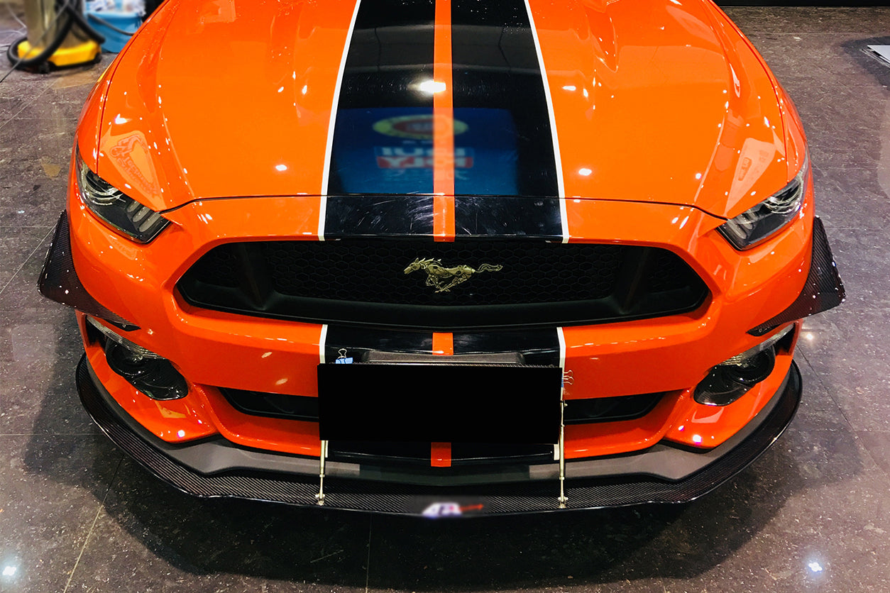 DarwinPRO 2015-2017 Ford Mustang AR Style Carbon Fiber Front Lip Underboard