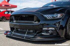 DarwinPRO 2015-2017 Ford Mustang TRU Style Carbon Fiber Front Bumper Down-Grille - image 2