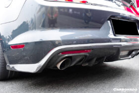 DarwinPRO 2015-2017 Ford Mustang Rsh Style Carbon Fiber Rear Diffuser Lip - image 6