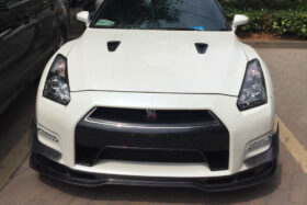 DarwinPRO 2008-2011 Nissan GTR R35 CBA BSE Style Part Carbon Fiber Front Lip With Undertray - image 1