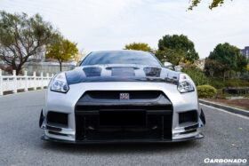 DarwinPRO 2008-2023 Nissan GTR R35 CBA DBA TPR Style Partial Carbon Fiber Front Bumper - image 3